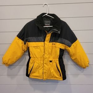 Kid's Columbia Ski/Snowboard Jacket Black and Yellow Boy's Girl's M(10-12) FLAWS